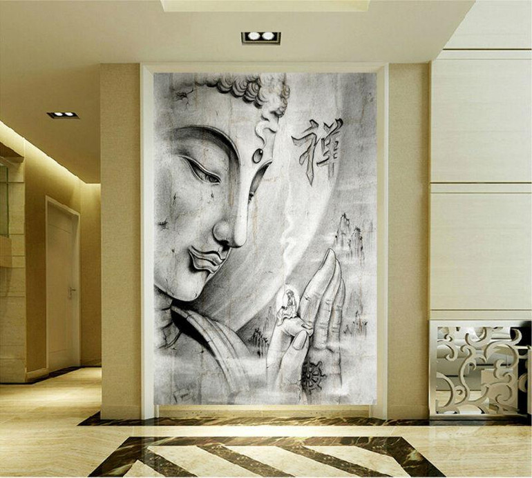 HD Print White Religion Buddha Painting on canvas wall art print home decor wall art picture living room decor painting /PT0565