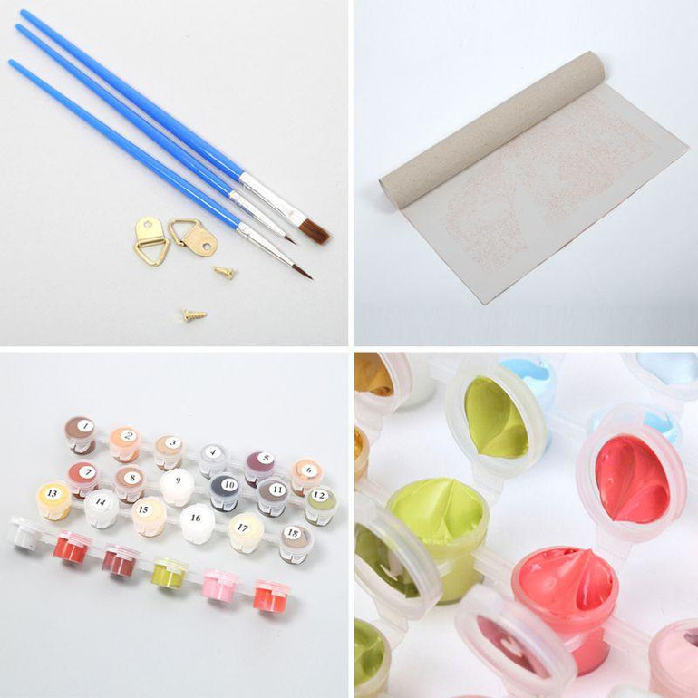 Frameless Home Wall Art Picture Sailing Boat DIY Painting By Numbers Drawing Kits Paint On Canvas Paintings Handcrafts