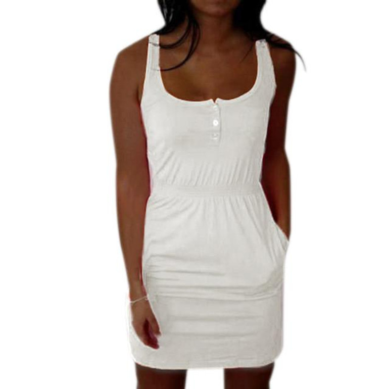 2017 summer dress women robe sleeveless solid mujer roupas feminina vestidos robe femme vetement femme pencil clothing dresses