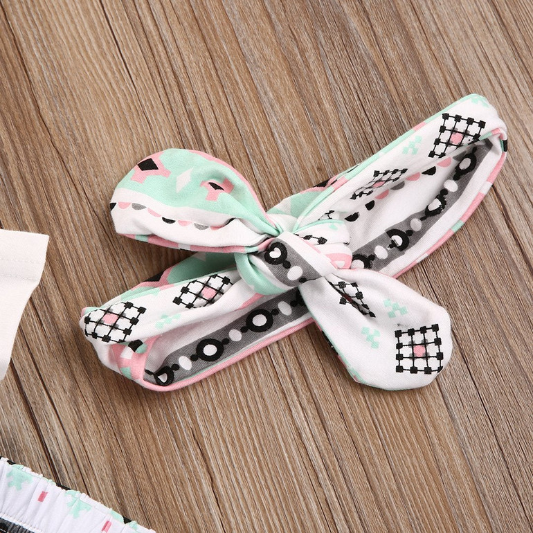 2016 baby girls clothes Elephant Romper+pants +Headband 3pcs suit newborn baby girl clothing set