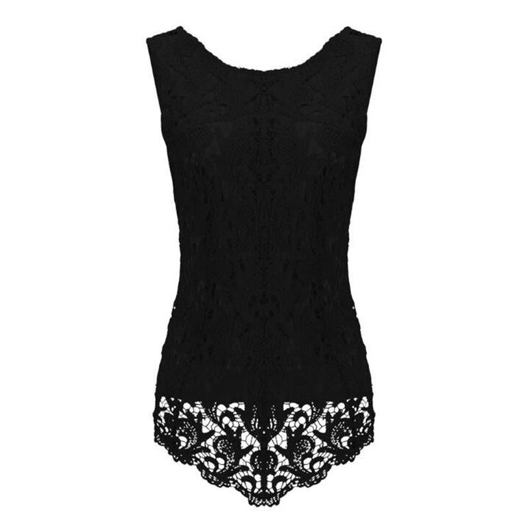 MysteryPark Elegant Floral L;ace Blouse Shirt Women White Short Sleeve Blouse Spring Summer Hollow Out Casual Brand Tops Blusas