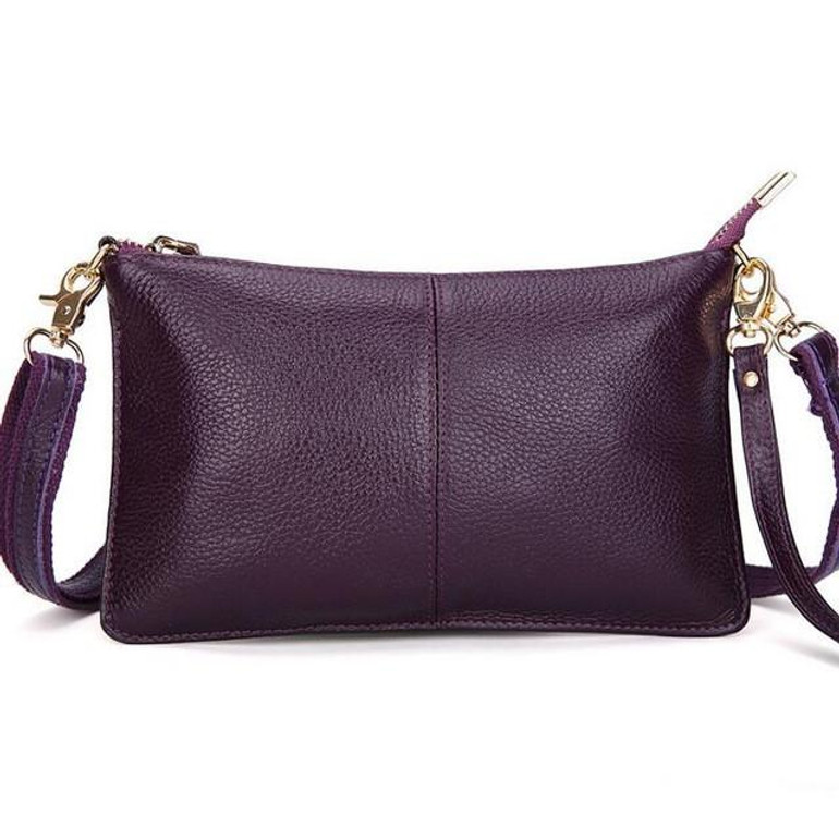 Mynos Fashion Genuine Leather Evening Crossbody Bag For Women Messenger Bag Lady Shoulder Bag Female Purse Day Clutch Sac A Main