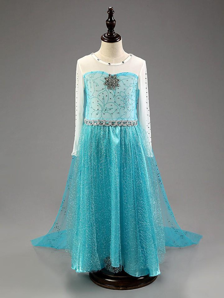 New Spring Summer Kids Girl Elsa Princess Dress Children Girl Cartoon Cosplay Dress Anna party Costume Fantasia Infantis Vestido