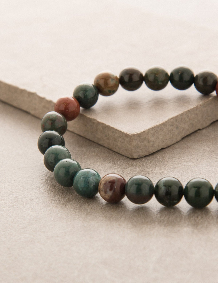 High-Energy Bloodstone Wrist Mala