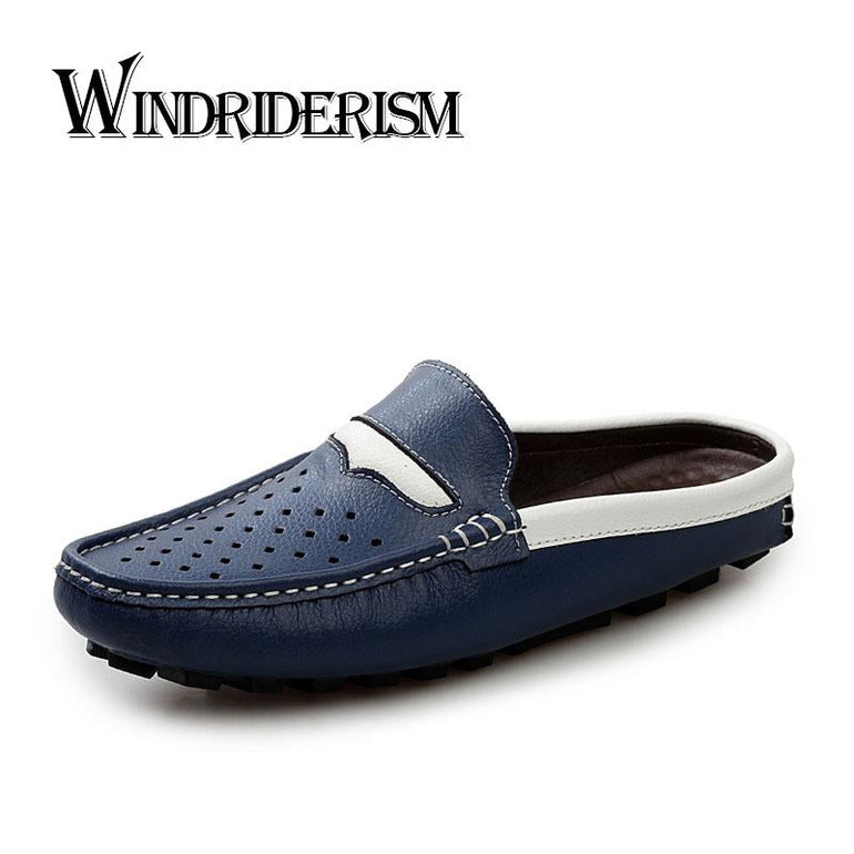 Casual Brand New 2016 Men Sandals Shoes Slippers Summer Flip Flops Beach Men Shoes Genuine Leather Sandalias Zapatos Hombre