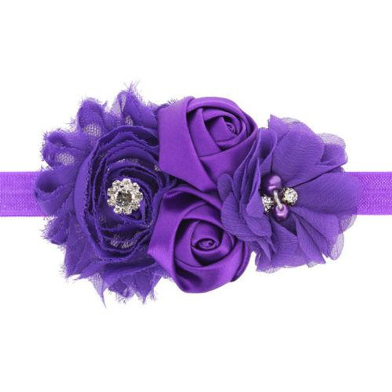 2017 Hair Bands Accessories Lovely Kids Girls Lace Sunflower Two Rose Flowers Pearl Rhinestone Hairband Headband