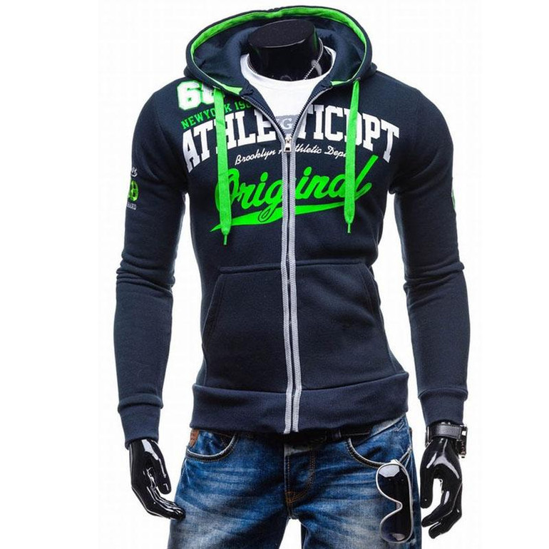 2017 New Fashion Hoodies Brand Men Letters Printed Zipper Sweatshirt Male Men'S Sportswear Hoody Hip Hop Autumn Winter Hoodie XX