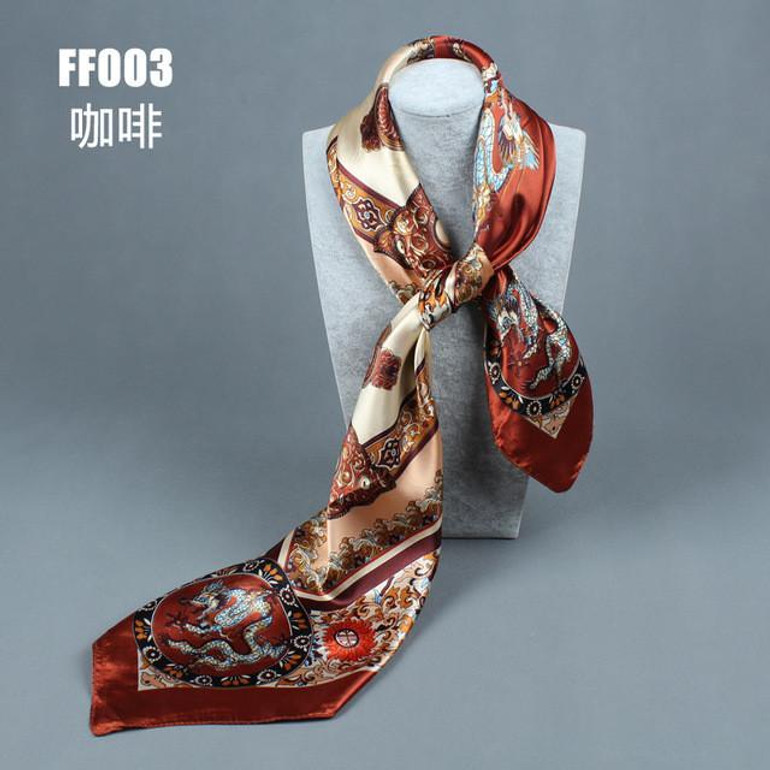 2017 new Silk Square Big Size 90x90cm Scarf Women Fashion High Quality Cheap Imitated Silk Satin Scarves Polyester Shawl Hijab