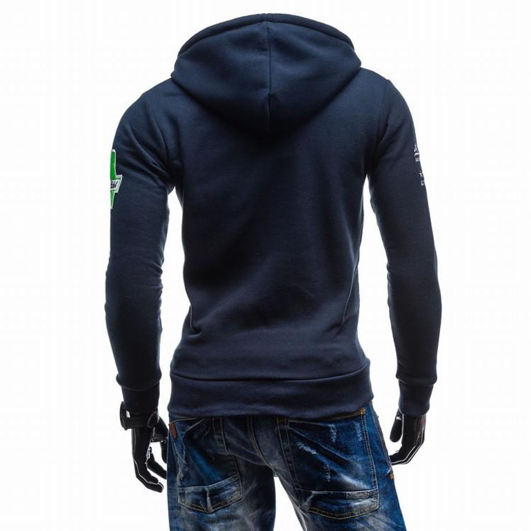2017 Hoodies Men Sudaderas Hombre Hip Hop Mens Brand Letter Hooded Zipper Hoodie Sweatshirt Slim Fit Men Hoody XXXL