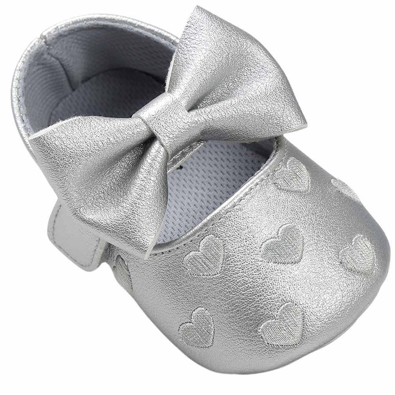 Red Baby Shoes Princess Bow Girl Baby Toddler Shoes Casual Soft Non-slip Newborn Shoes First Walker