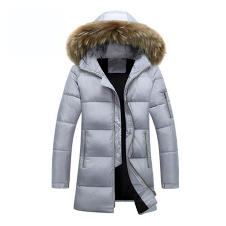 2017 New Fashion Parka Coat Men Winter Jacket Men's Thicken White Duck Down Jackets Long Trench Coat Down-Jacket