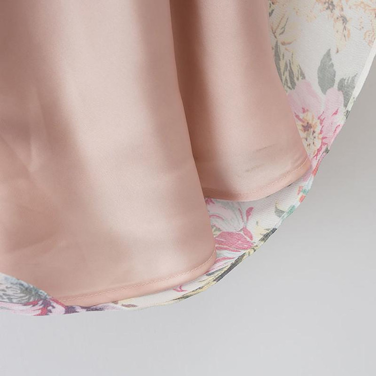 Floral Printed Elastic Waist Long Sleeve Dress Women 2017 Summer Fashion Loose Long Dresses Women Vintage Dress Vestidos Female