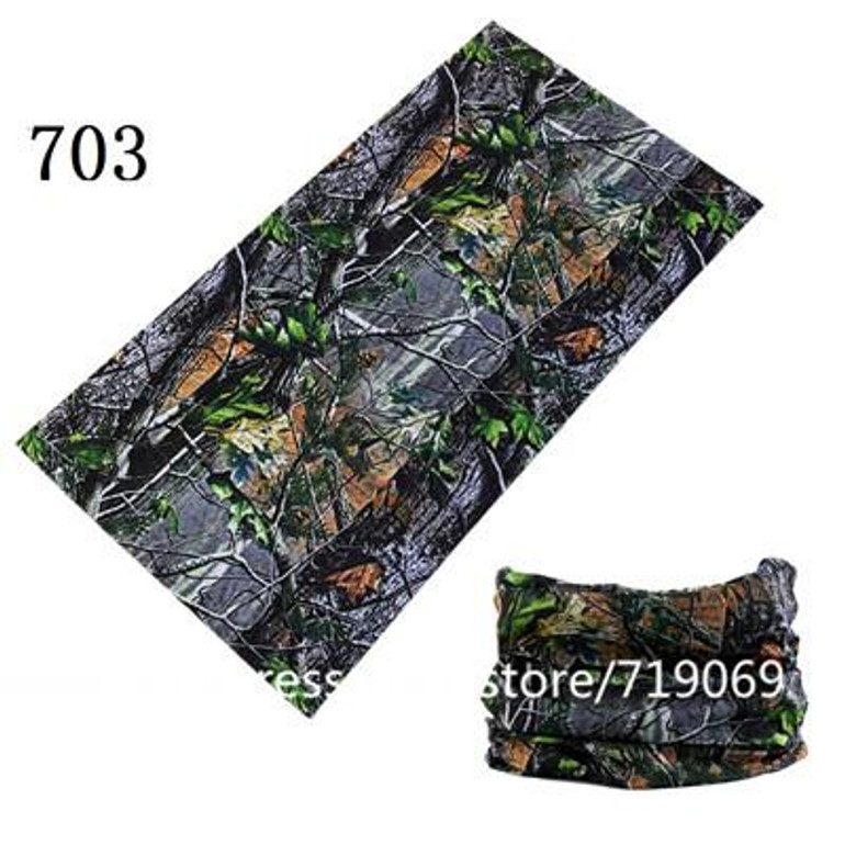 Camouflage Leaves Seamless Tubular Magic Bandanas Tube Ring Scarf Climbing Bicycle Multi Functional Bandana Headband