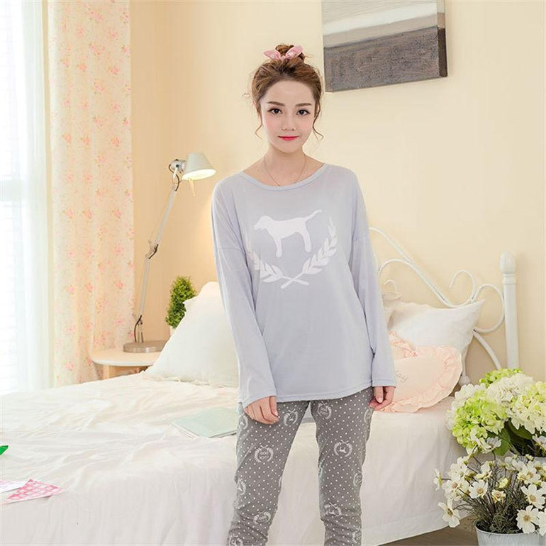 2016 Winter Women Pajama Sets Autumn Sleepwear Pajamas girls night Homewear For Women Nightgown top + pants