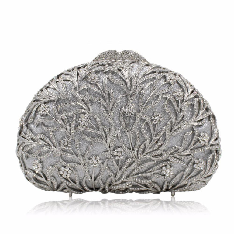 NATASSIE New Women Purse Shaped Luxury Crystal Evening Wedding Bags Party Clutch Bag Diamonds Orange Gold Silver