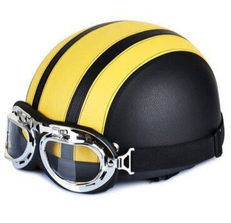 Helmets goggles motorcycle leather vespa helmet open half face men women