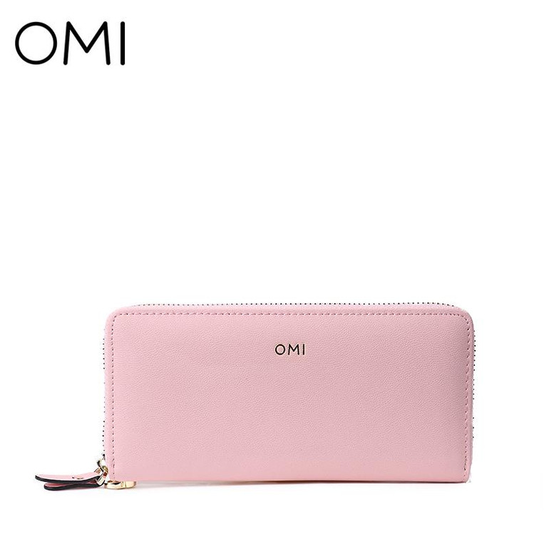 OMI Women's wallet Women's bag Female's purse ladies' long wallet genuine leather purse famous designer brand luxury Clutches