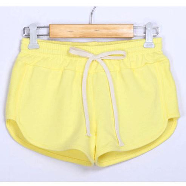 SAGUARO Shorts Women Summer 2017 Fashion Elastic Waist Soft Cotton Shorts Feminino Casual Fitness Workout Short Pants Plus Size