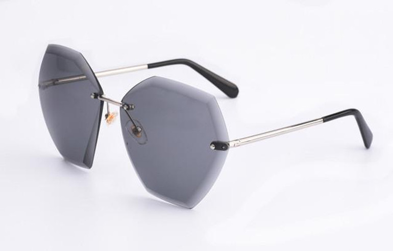 RunBird 2017 New Rimless Sunglasses Women Brand Designer Retro Sunglass Classic Female Gradient Vintage Points Sun Glasses 602R