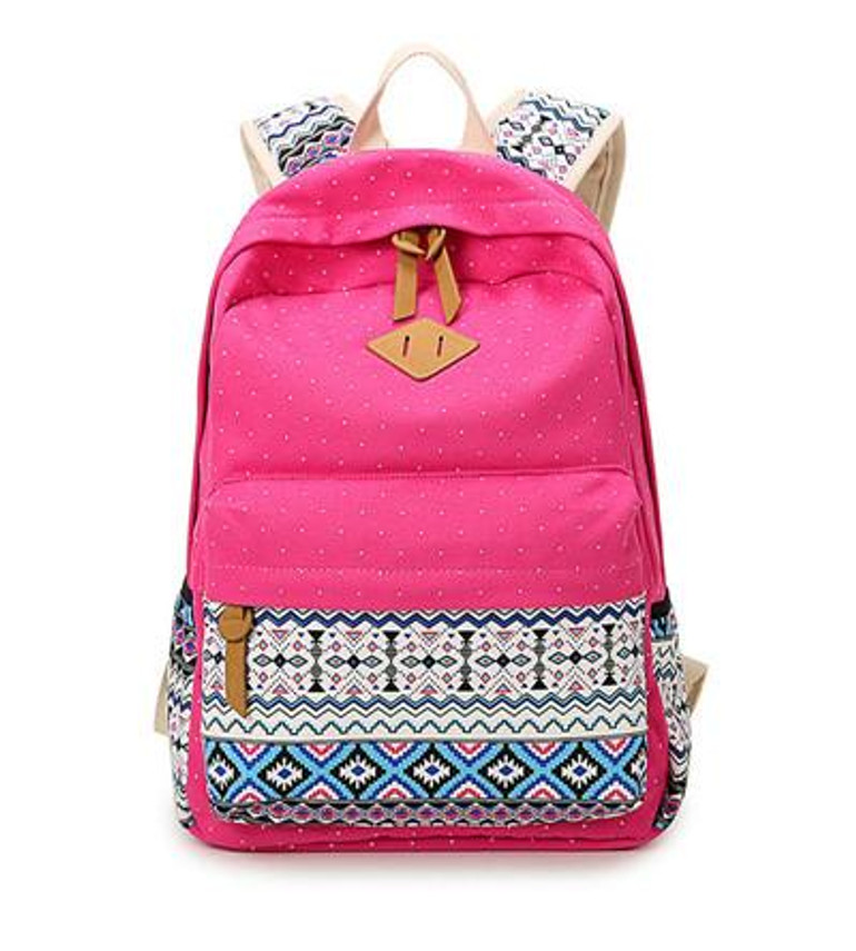 Vintage Stylish Women Backpack School bags for Teenagers Girls Ladies Bag Female Dotted Printing laptop backpacks mochilas