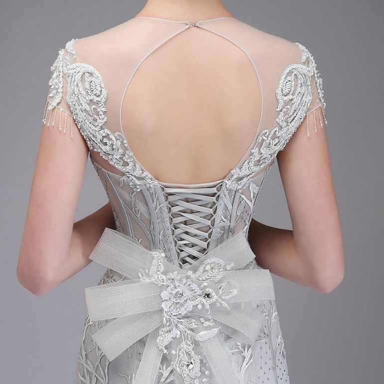 Vintage Mermaid Prom Dresses 2018 O-Neck Beading Lace Appliques Vestido De Festa Longo Long Prom Dress Elegant Gala Jurken