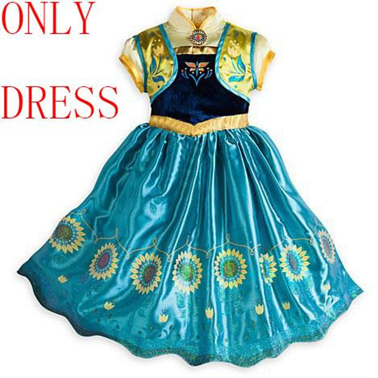 snow queen elsa dress baby girls Cosplay Dress Costume princess anna Dress Kids clothes Halloween Christmas dress for child