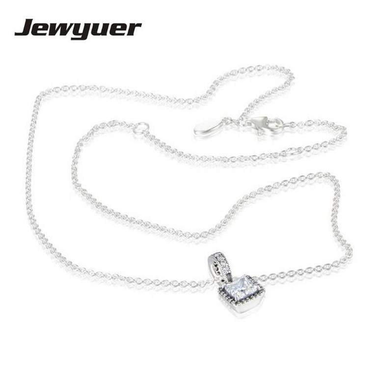 Floating Locket Necklaces pendants Necklaces for Women 925 Sterling Silver link chain Necklace Women Fine Jewelry NC691