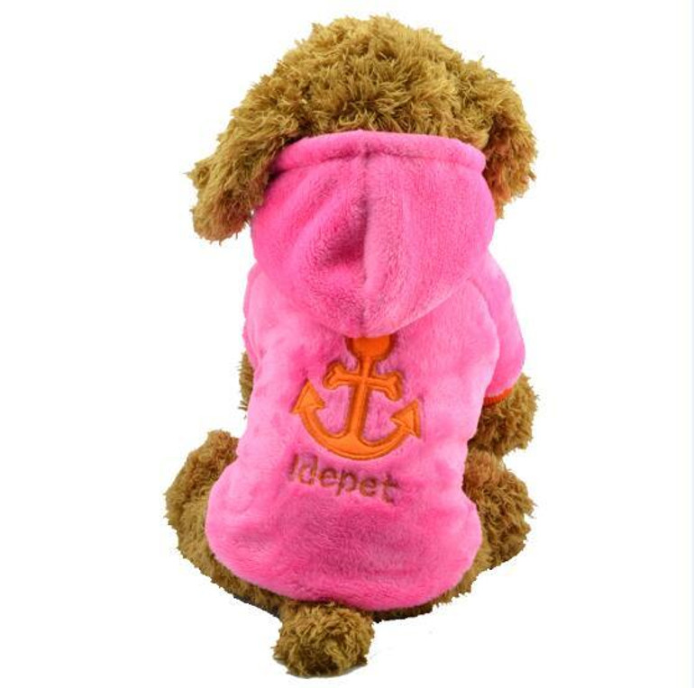 Idepet Fleece Puppy Dog Clothes Cute Hoodie Coat Sweater Pet Costumes Clothing For Small Dogs Pets Clothes Chihuahua XS-XL 19S2Q