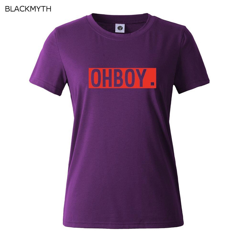 OHBOY Printing Women T-shirt Tops New Fashion Summer Style Tees T shirts Woman Harajuku White Woman Clothing