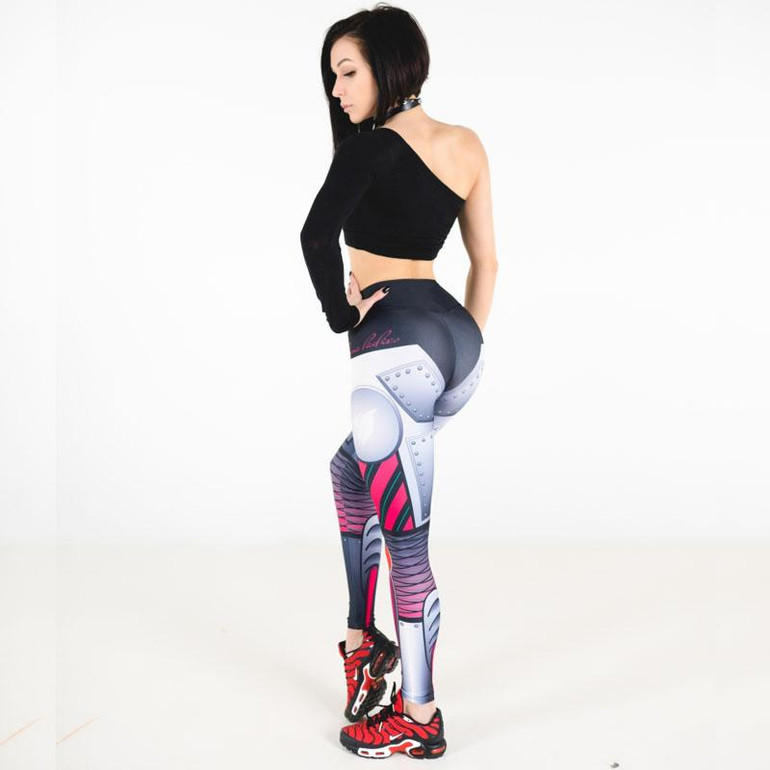 New Sexy Black Print Leggings Women Nylon Sporting Pants Fashion Printed Women's Fitness Leggings