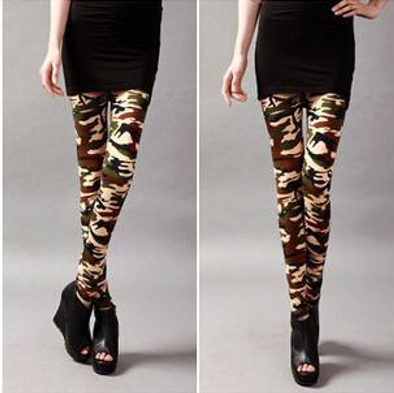 2017 New Brands Women Leggings High Elastic Skinny Camouflage Legging Spring Autumn Leggins Slimming Women Leisure Pant 3 Colour