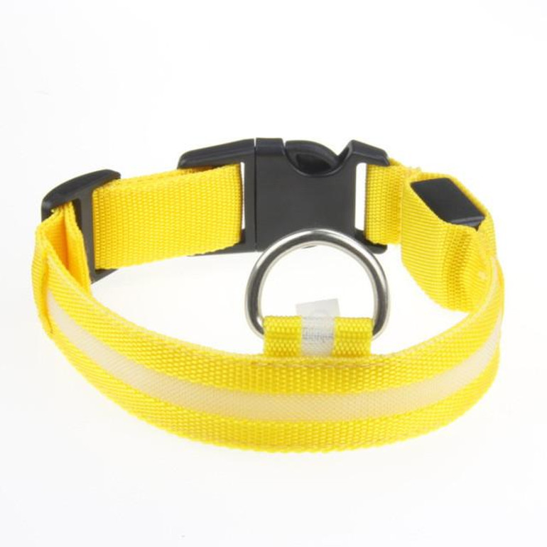 Factory price LED Nylon Pet Dog Collar Night Safety Glow Flashing Dog  Collar Led Luminous Small Dogs Collars