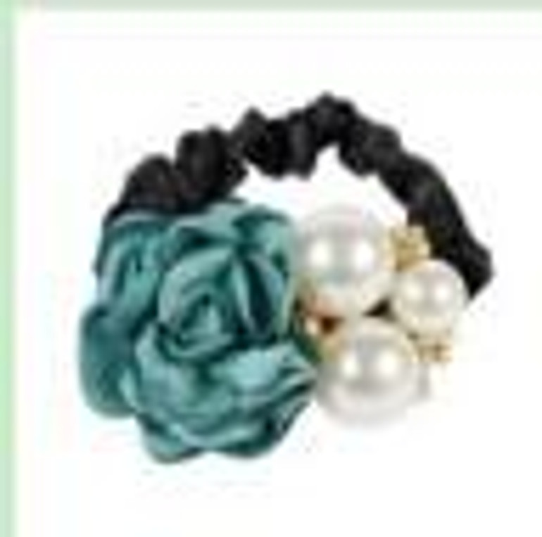 Elastic Hair Bands Women Satin Ribbon Rose Flower Jewelry Hairband Headband Ponytail Holder Hair Band Girls Hair Accessories