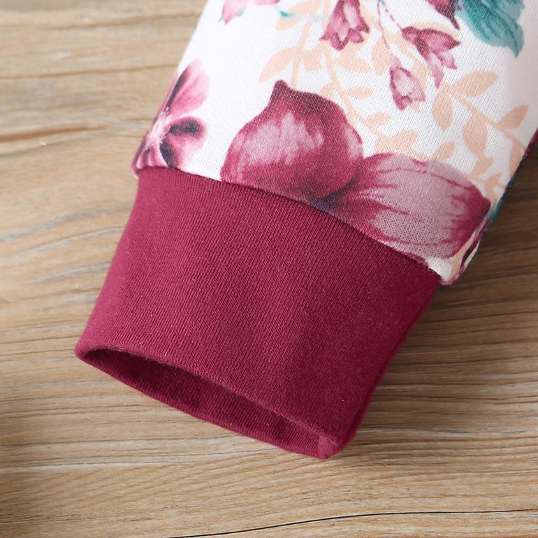 Baby Girl Floral Print Long Sleeve Romper & Headband Baby Wholesale Suppliers