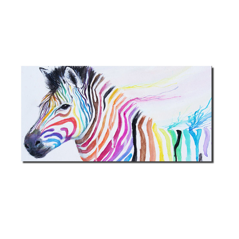 Canvas Print Pictures Wall Art 1 Piece Multicolor Watercolor Horse Painting Poster Modular Home Decor