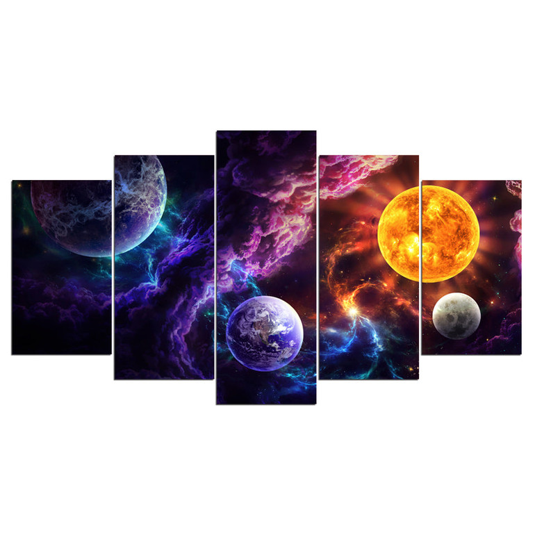 Plan of Salvation by JoJoesArt HD Print 5 Piece Canvas Art 2 Wolf Wolves Wall Art Picture Home Decoration