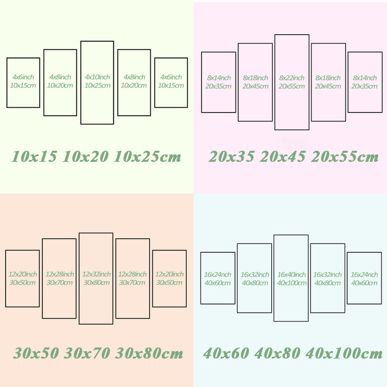 HD Prints Modular Canvas Painting 5 Pieces Beautiful City Poster Wall Art Pictures