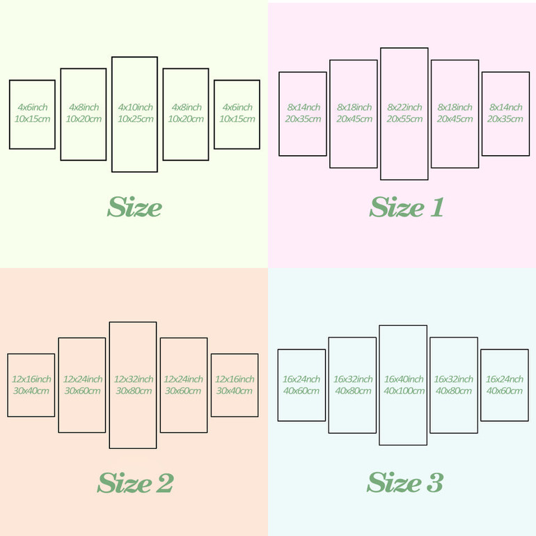 HD Printed Canvas Poster Wall Art 5 Pieces Sea Wave Beach Island Landscape Painting Modular Picture