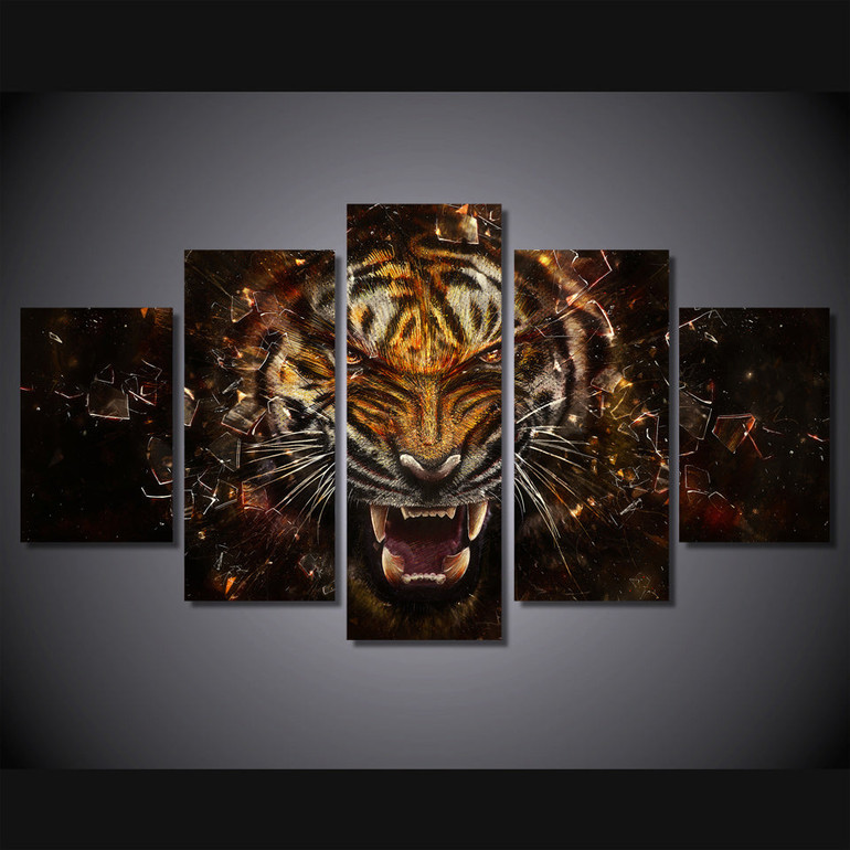 HD Printed Tiger Picture Painting Wall Art Room Decor Print Poster Picture Canvas