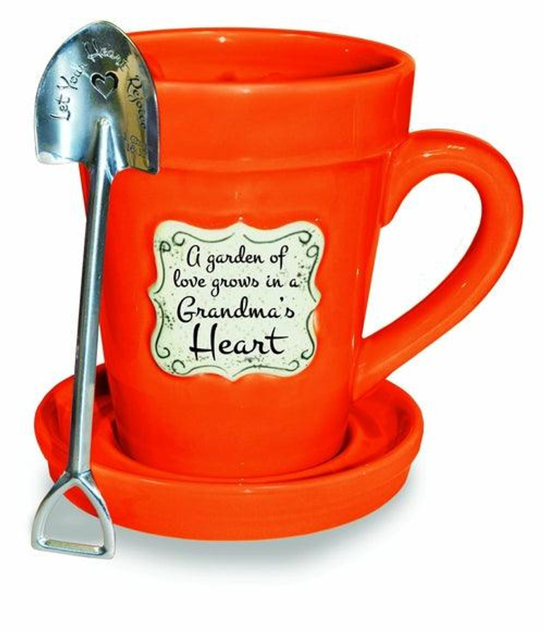 Flower Pot Mug: Orange-Grandma
