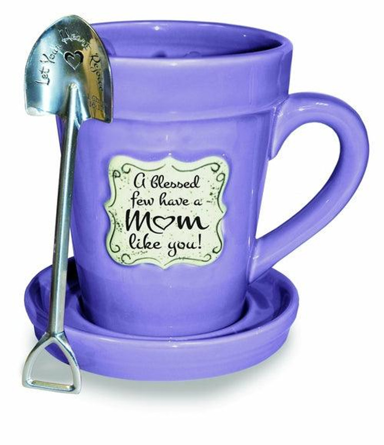 Flower Pot Mug: Violet-Mom