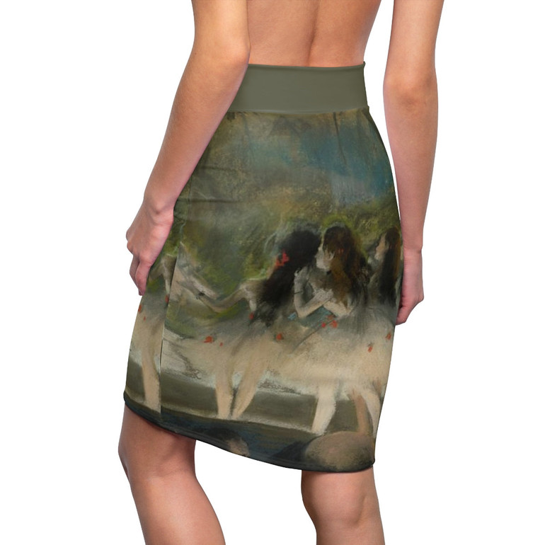 Ballet at the Paris Opera by Degas - Women's Pencil Skirt