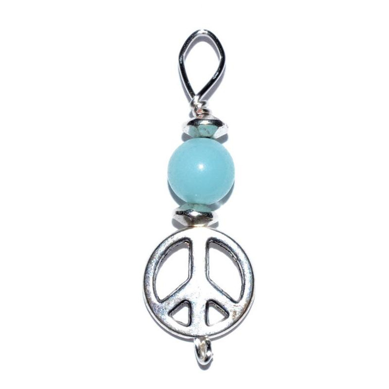 Peace Amazonite Bead Pendant
