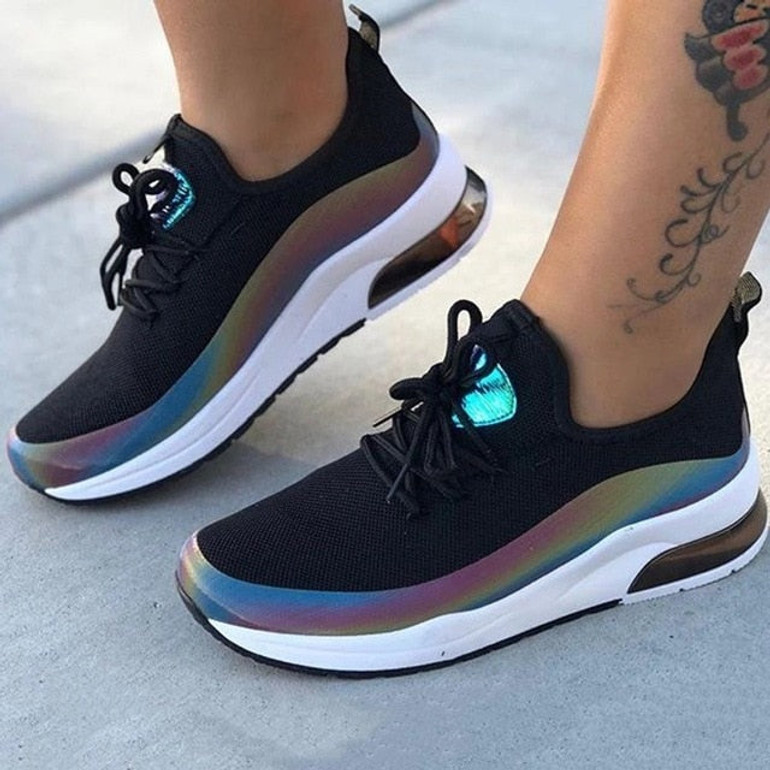 breathable fashion casual women's sneakers