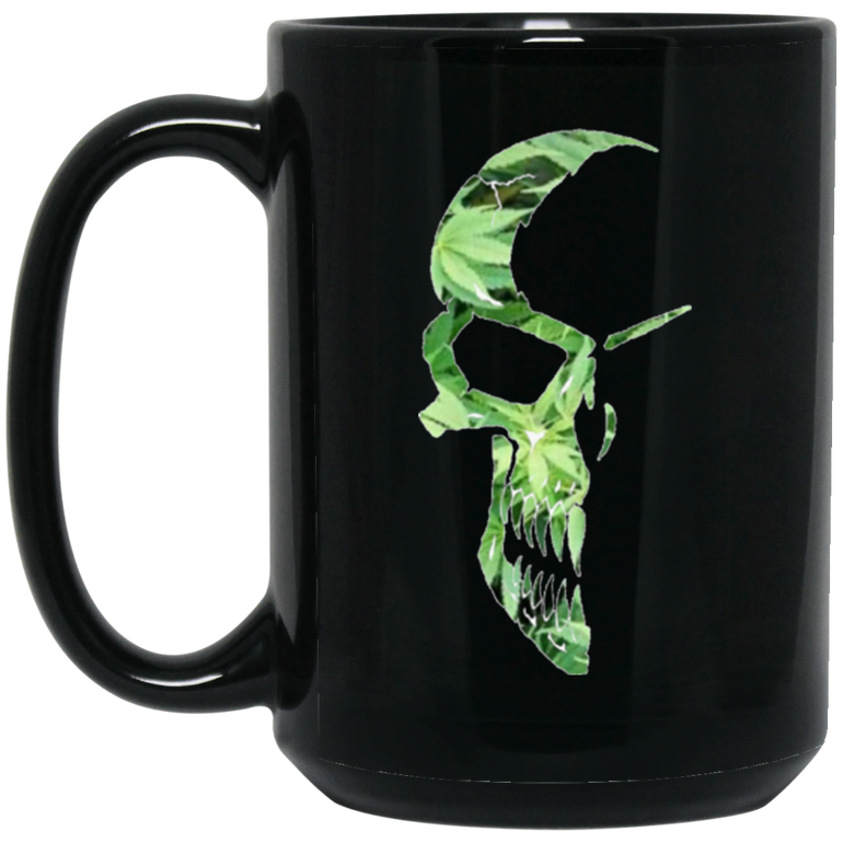 Rehaxtonstudios Logo Skull 15 oz. Black Mug