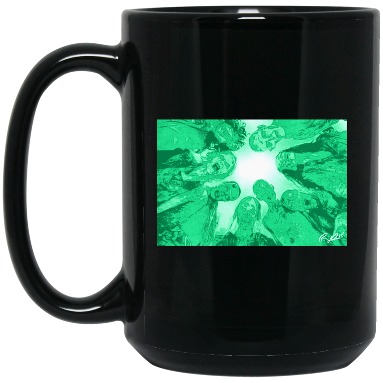 Zombies are Coming 15 oz. Black Mug