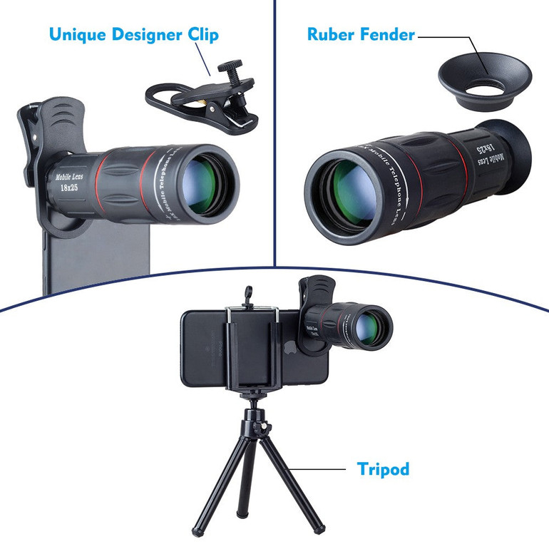Cell Phone Camera Lens Universal Mobile Phone 18 X 25 Times HD Camera Telescope For Universal Mobile Phone