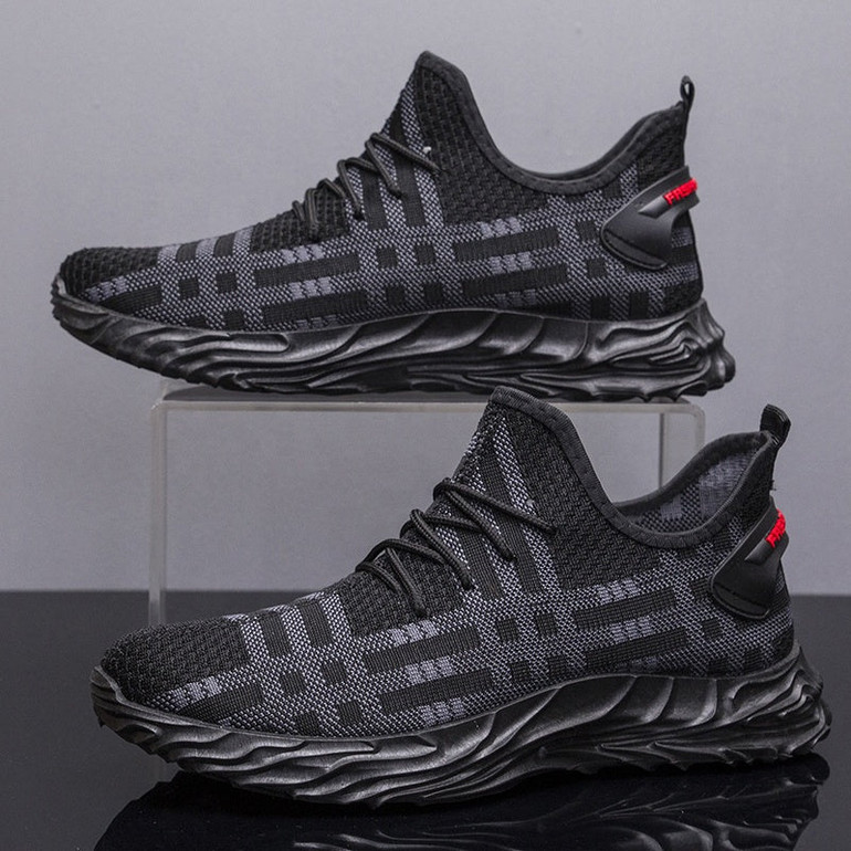 Non-slip Mens Sports Fashion Durable Lace-up Sneakers