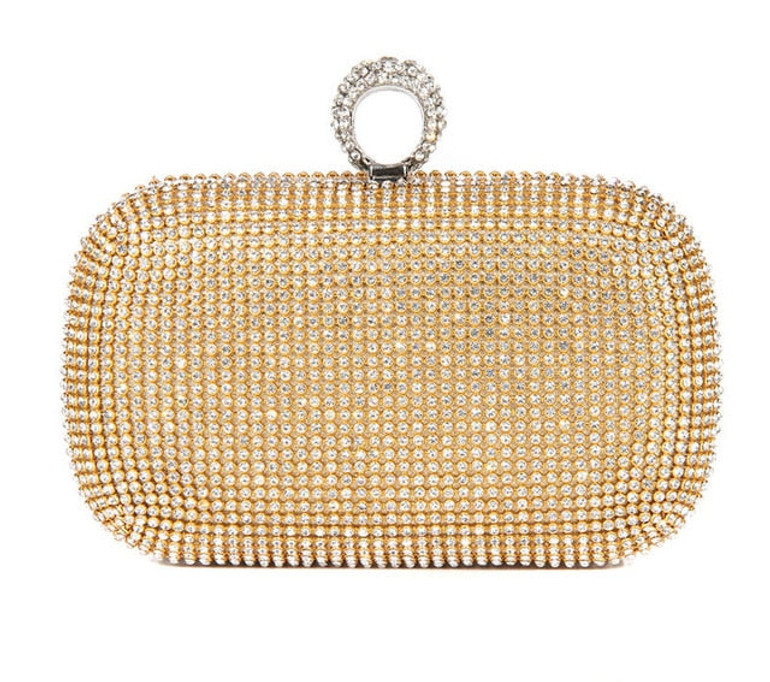 New Fashion Women Evening Bags Diamond Studded Wedding Party Clutches