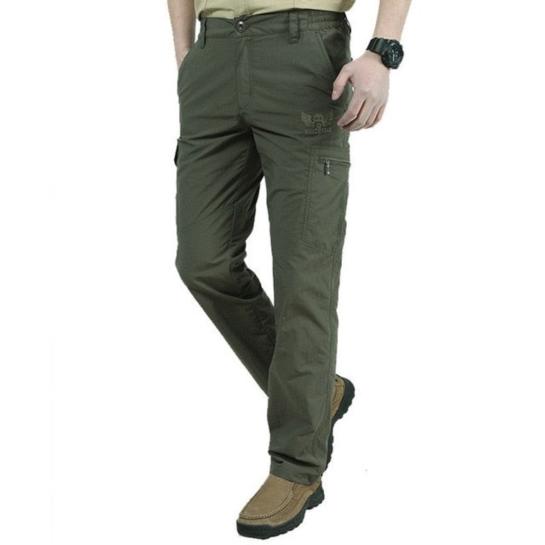 Tactical Cargo Pants Men Work Breathable Quick Dry Army Men Pants Casual Summer Autumn Waterproof Loose Military Trousers Male
